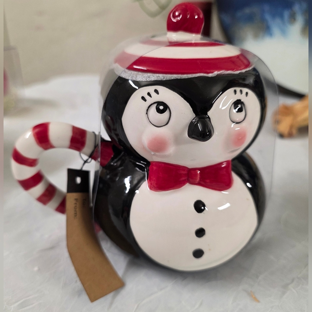 Johana Parker Penguin Ceramic Coffee Mug by Carnival Cottage ~ New